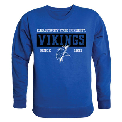 ECSU Elizabeth City State University Vikings Established Crewneck Pullover Sweatshirt Sweater Royal-Campus-Wardrobe