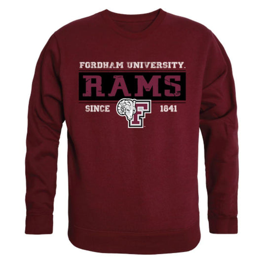 Fordham University Rams Established Crewneck Pullover Sweatshirt Sweater Maroon-Campus-Wardrobe