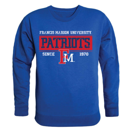 FMU Francis Marion University Patriots Established Crewneck Pullover Sweatshirt Sweater Royal-Campus-Wardrobe