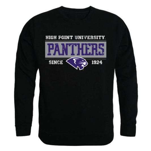 HPU High Point University Panthers Established Crewneck Pullover Sweatshirt Sweater Black-Campus-Wardrobe