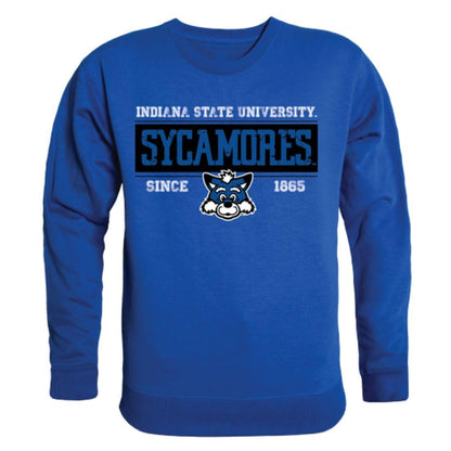 ISU Indiana State University Sycamores Established Crewneck Pullover Sweatshirt Sweater Royal-Campus-Wardrobe