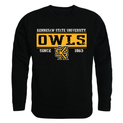 KSU Kennesaw State University Owls Established Crewneck Pullover Sweatshirt Sweater Black-Campus-Wardrobe