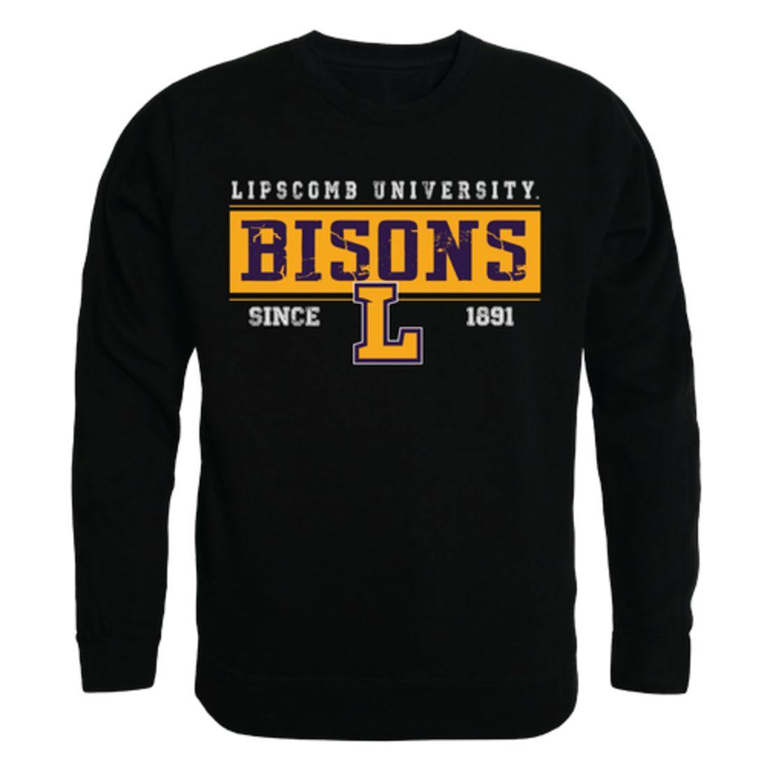 Lipscomb University Bisons Established Crewneck Pullover Sweatshirt Sweater Black-Campus-Wardrobe