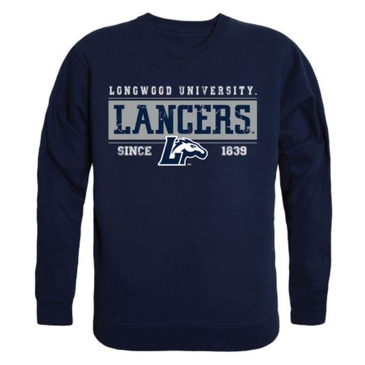 Longwood University Lancers Established Crewneck Pullover Sweatshirt Sweater Navy-Campus-Wardrobe