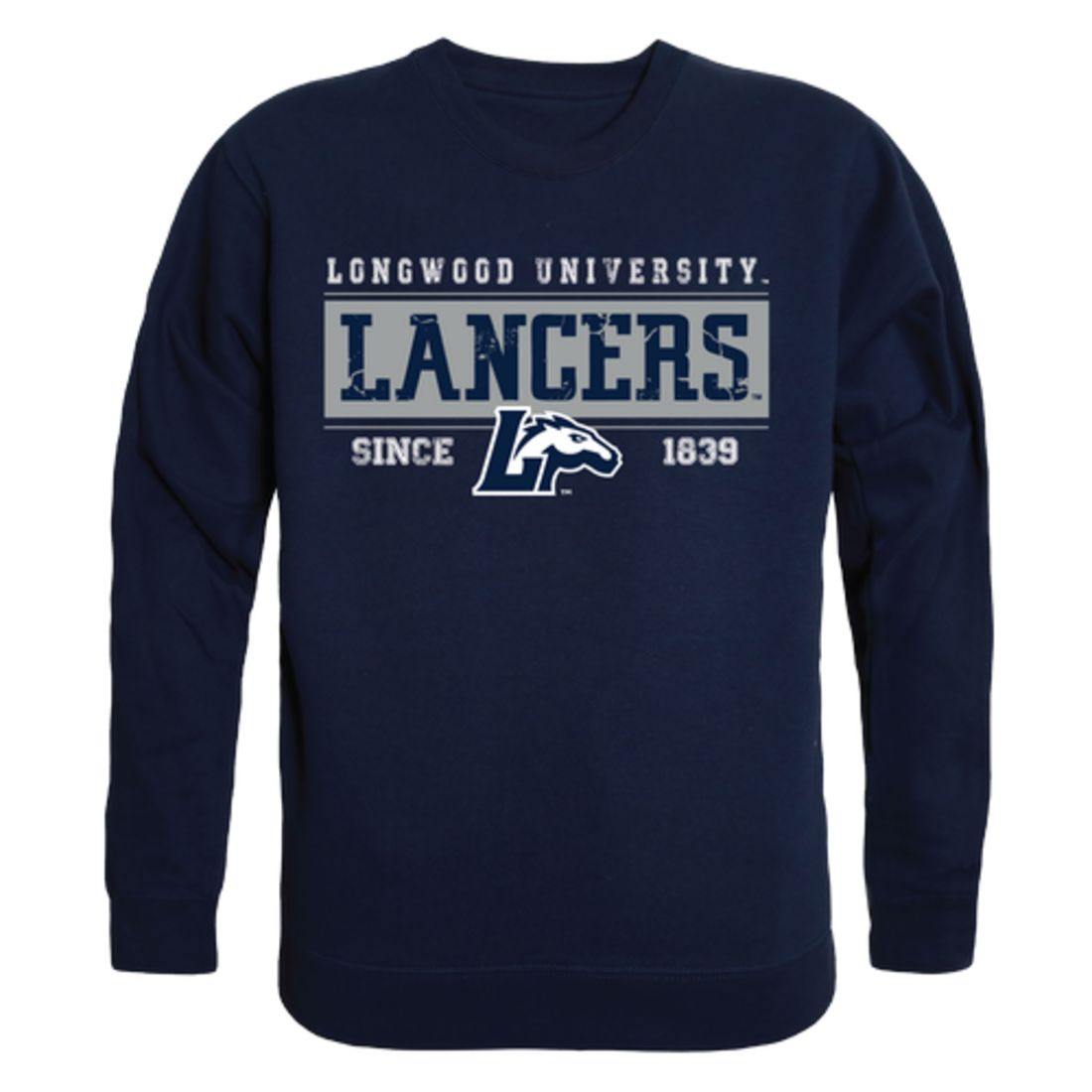 Longwood University Lancers Established Crewneck Pullover Sweatshirt Sweater Navy-Campus-Wardrobe