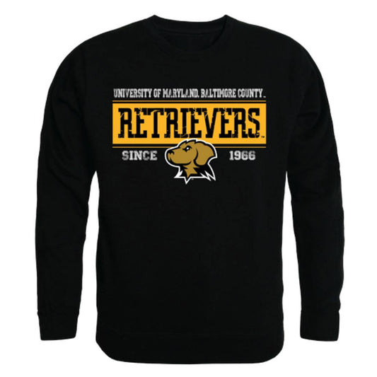 UMBC University of Maryland Baltimore Retrievers Established Crewneck Pullover Sweatshirt Sweater Black-Campus-Wardrobe