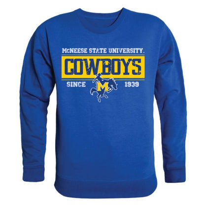 McNeese State University Cowboys and Cowgirls Established Crewneck Pullover Sweatshirt Sweater Royal-Campus-Wardrobe