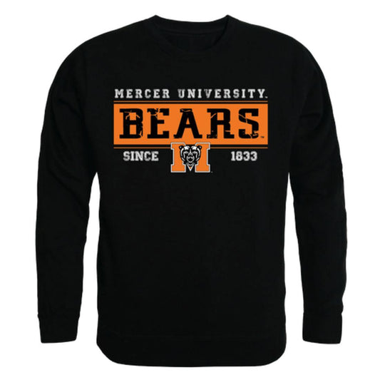 Mercer University Bears Established Crewneck Pullover Sweatshirt Sweater Black-Campus-Wardrobe