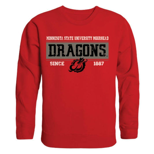 MSUM Minnesota State University Moorhead Dragons Established Crewneck Pullover Sweatshirt Sweater Red-Campus-Wardrobe