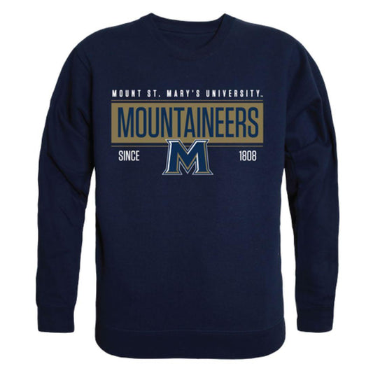 Mount St Mary's University Mountaineers Established Crewneck Pullover Sweatshirt Sweater Navy-Campus-Wardrobe