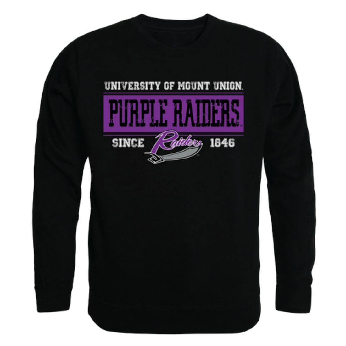 University of Mount Union Raiders Established Crewneck Pullover Sweatshirt Sweater Black-Campus-Wardrobe