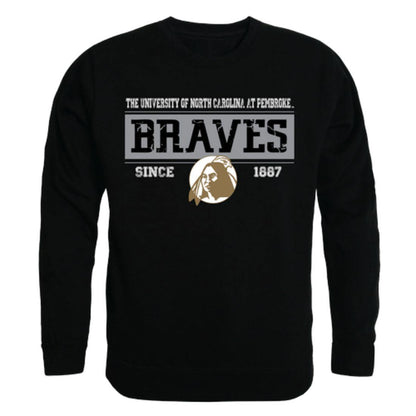 UNCP University of North Carolina at Pembroke Braves Established Crewneck Pullover Sweatshirt Sweater Black-Campus-Wardrobe