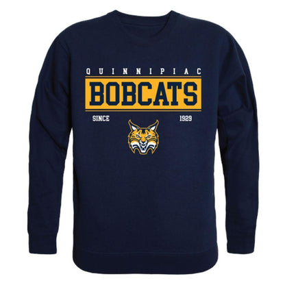 QU Quinnipiac University Bobcats Established Crewneck Pullover Sweatshirt Sweater Navy-Campus-Wardrobe