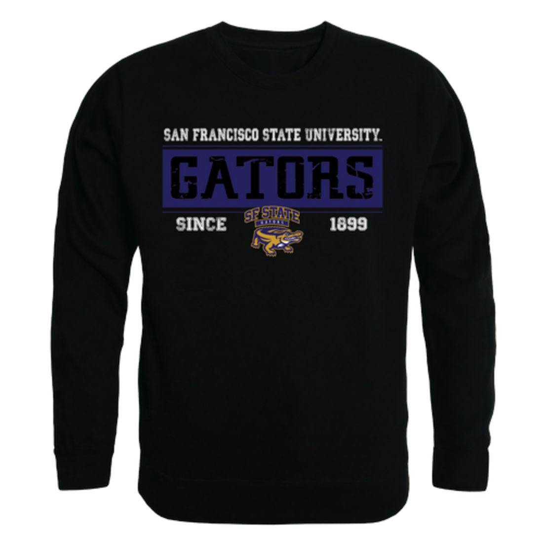 SFSU San Francisco State University Gators Established Crewneck Pullover Sweatshirt Sweater Black-Campus-Wardrobe