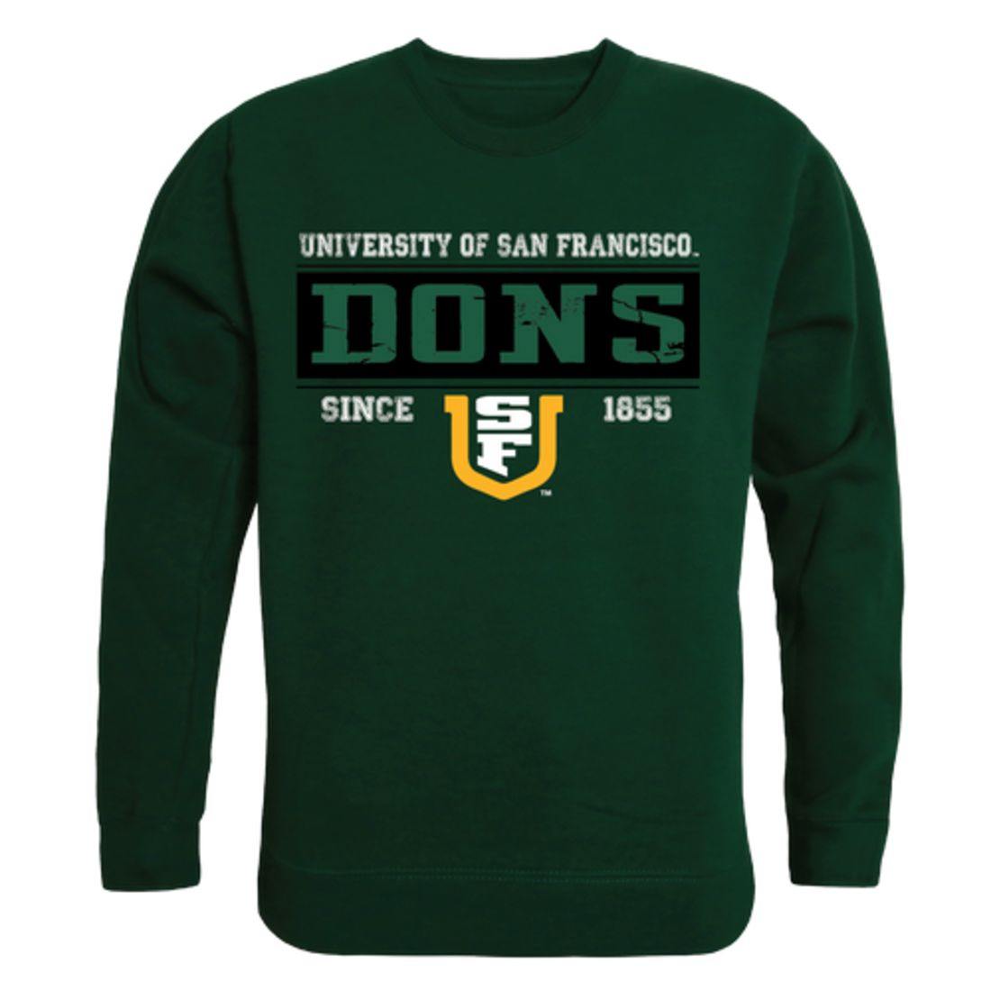 USFCA University of San Francisco Dons Established Crewneck Pullover Sweatshirt Sweater Forest-Campus-Wardrobe