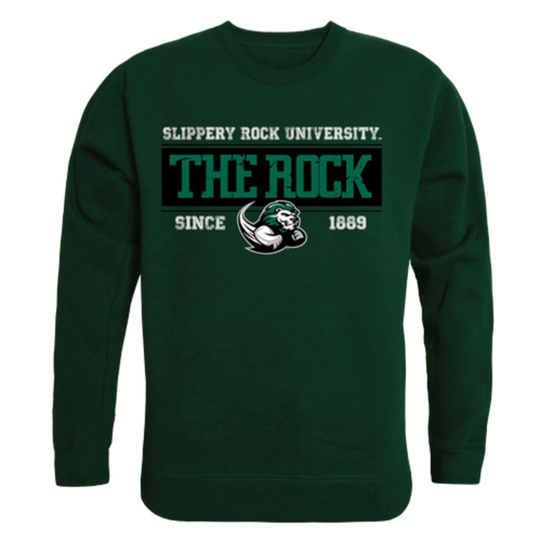 SRU Slippery Rock University The Rock Established Crewneck Pullover Sweatshirt Sweater Forest-Campus-Wardrobe