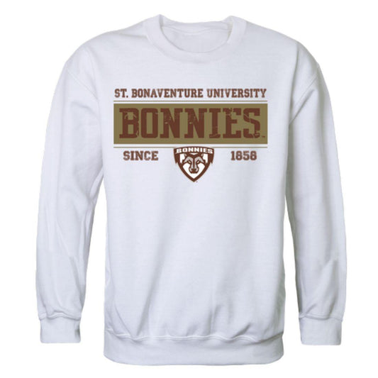 SBU St. Bonaventure University Bonnies Established Crewneck Pullover Sweatshirt Sweater White-Campus-Wardrobe