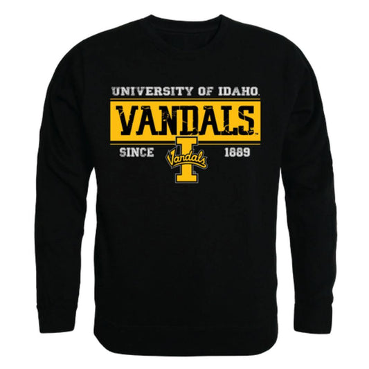 University of Idaho Vandals Established Crewneck Pullover Sweatshirt Sweater Black-Campus-Wardrobe