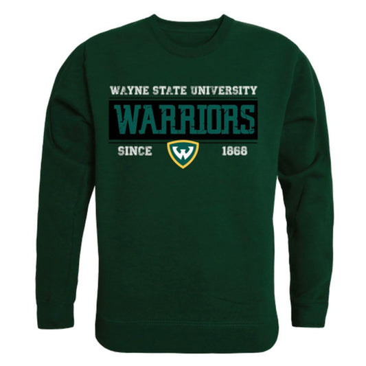 Wayne State University Warriors Established Crewneck Pullover Sweatshirt Sweater Forest-Campus-Wardrobe