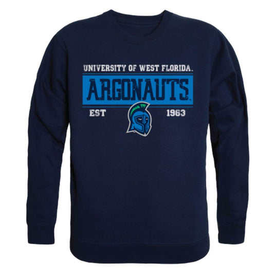 UWF University of West Florida Argonauts Established Crewneck Pullover Sweatshirt Sweater Navy-Campus-Wardrobe
