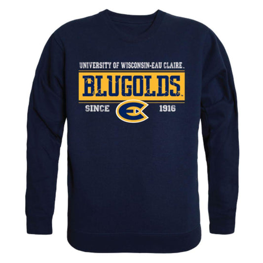 UWEC University of Wisconsin-Eau Claire Blugolds Established Crewneck Pullover Sweatshirt Sweater Navy-Campus-Wardrobe