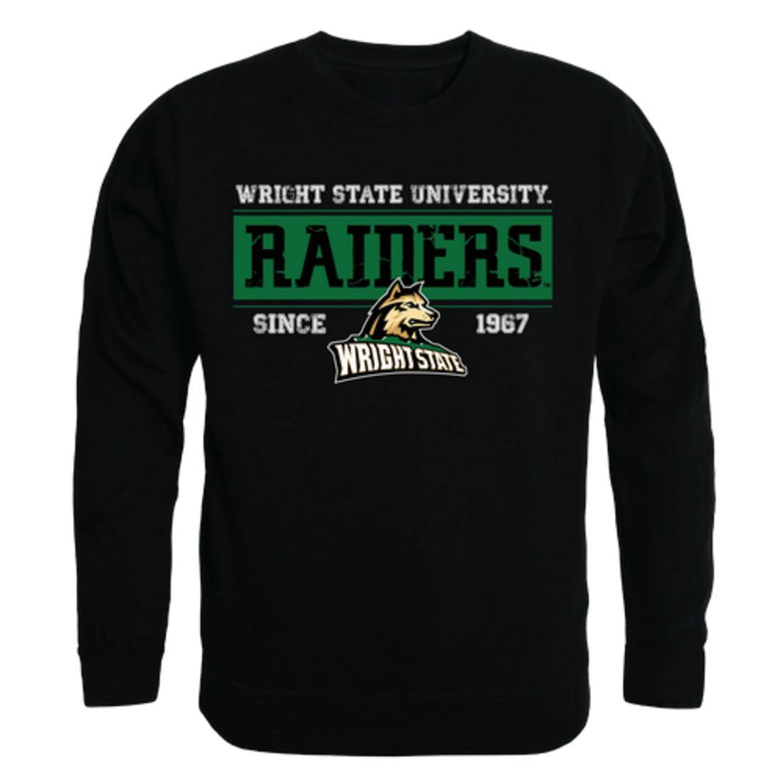 Wright State University Raiders Established Crewneck Pullover Sweatshirt Sweater Black-Campus-Wardrobe