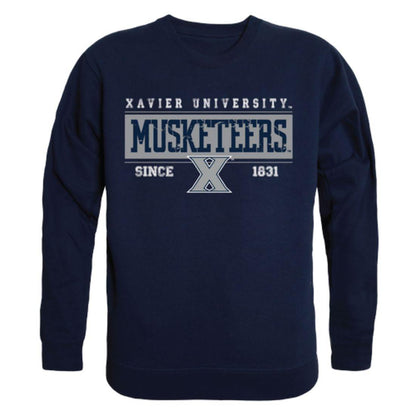 Xavier University Musketeers Established Crewneck Pullover Sweatshirt Sweater Navy-Campus-Wardrobe
