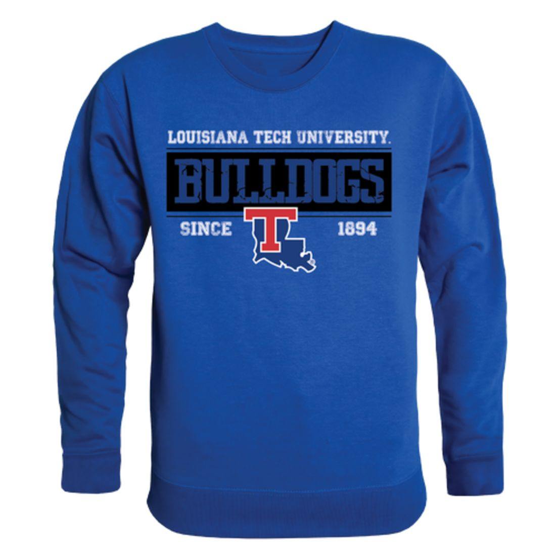 Louisiana Tech University Bulldogs Established Crewneck Pullover Sweatshirt Sweater Royal-Campus-Wardrobe