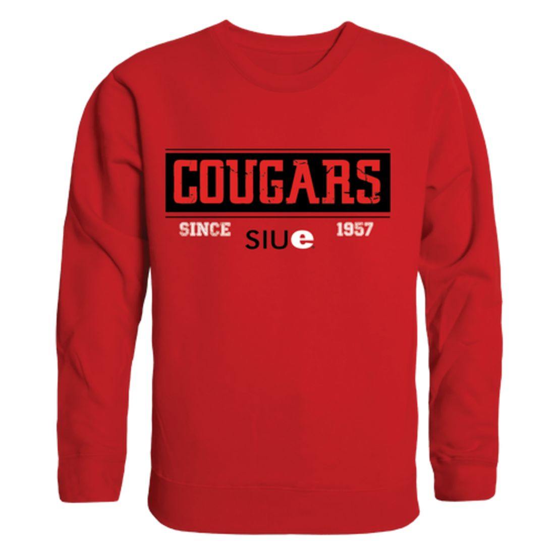 SIUE Southern Illinois University Edwardsville Cougars Established Crewneck Pullover Sweatshirt Sweater Red-Campus-Wardrobe