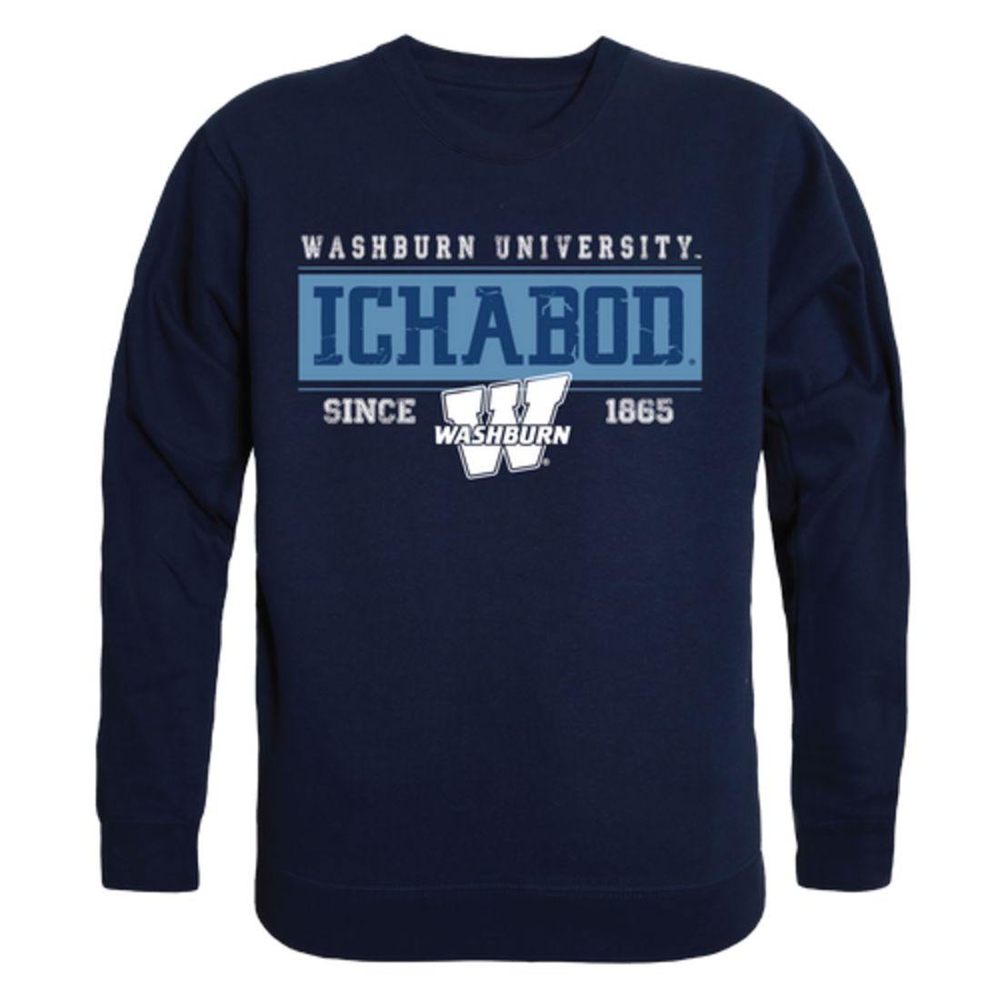 Washburn University Ichabods Established Crewneck Pullover Sweatshirt Sweater Navy-Campus-Wardrobe