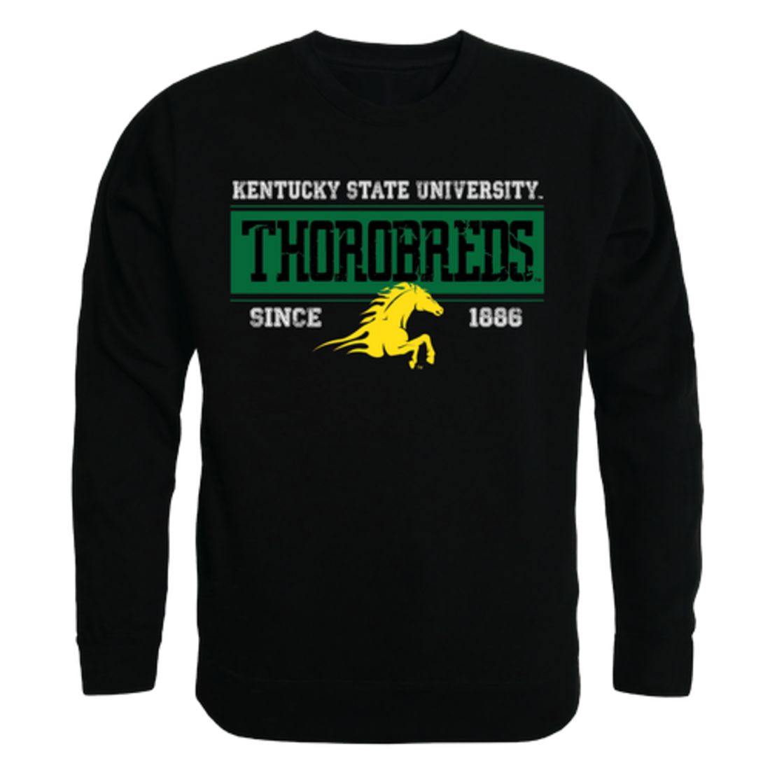 KYSU Kentucky State University Thorobreds Established Crewneck Pullover Sweatshirt Sweater Black-Campus-Wardrobe