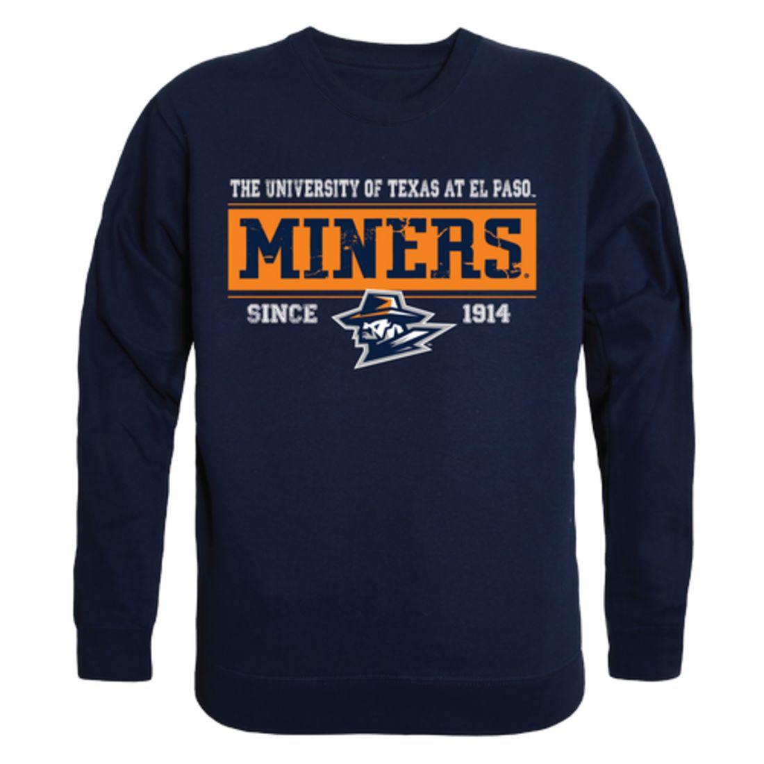 UTEP University of Texas at El Paso Miners Established Crewneck Pullover Sweatshirt Sweater Navy-Campus-Wardrobe