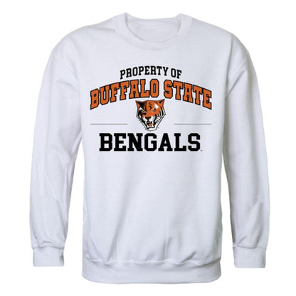 SUNY Buffalo State College Bengals Property Crewneck Pullover Sweatshirt Sweater White-Campus-Wardrobe