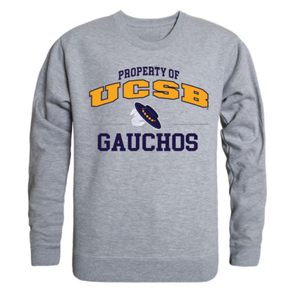 UCSB University of California Santa Barbara Gauchos Property Crewneck Pullover Sweatshirt Sweater Heather Grey-Campus-Wardrobe