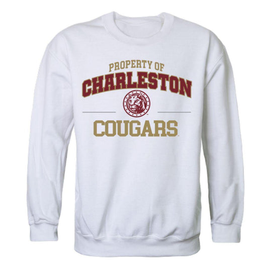 COFC College of Charleston Cougars Property Crewneck Pullover Sweatshirt Sweater White-Campus-Wardrobe