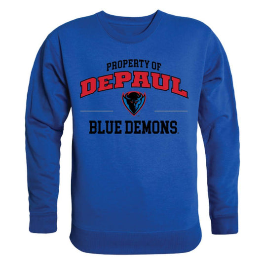 DePaul University Blue Demons Property Crewneck Pullover Sweatshirt Sweater Royal-Campus-Wardrobe