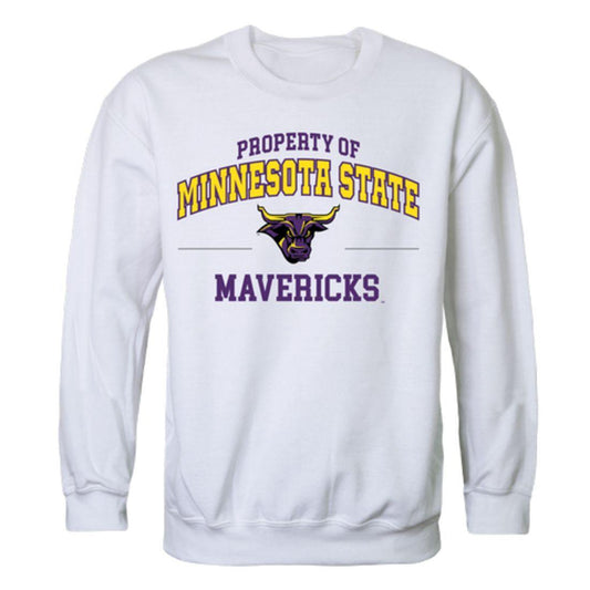 MNSU Minnesota State University Mankato Mavericks Property Crewneck Pullover Sweatshirt Sweater White-Campus-Wardrobe