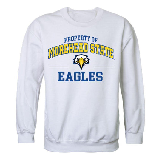 MSU Morehead State University Eagles Property Crewneck Pullover Sweatshirt Sweater White-Campus-Wardrobe