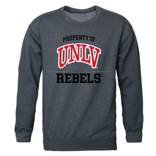 UNLV University of Nevada Las Vegas Rebels Property Crewneck Pullover Sweatshirt Sweater Heather Charcoal-Campus-Wardrobe