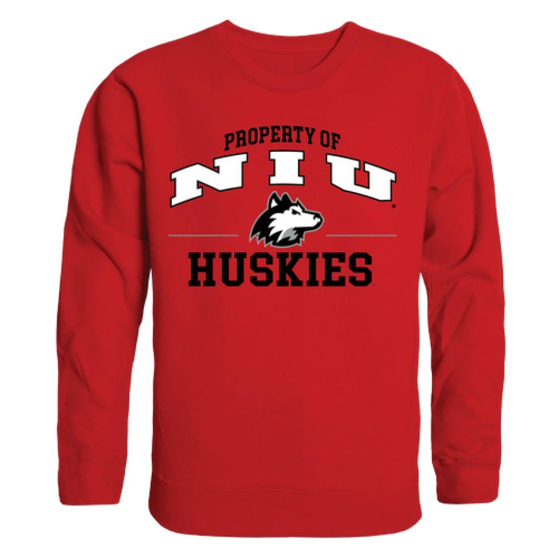 NIU Northern Illinois University Huskies Property Crewneck Pullover Sweatshirt Sweater Red-Campus-Wardrobe
