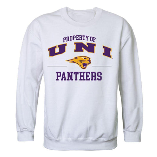 UNI University of Northen Iowa Panthers Property Crewneck Pullover Sweatshirt Sweater White-Campus-Wardrobe