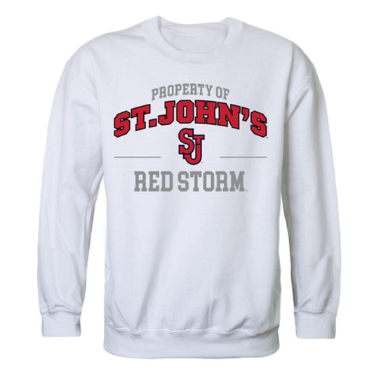 St. John's University RedStorm Property Crewneck Pullover Sweatshirt Sweater White-Campus-Wardrobe