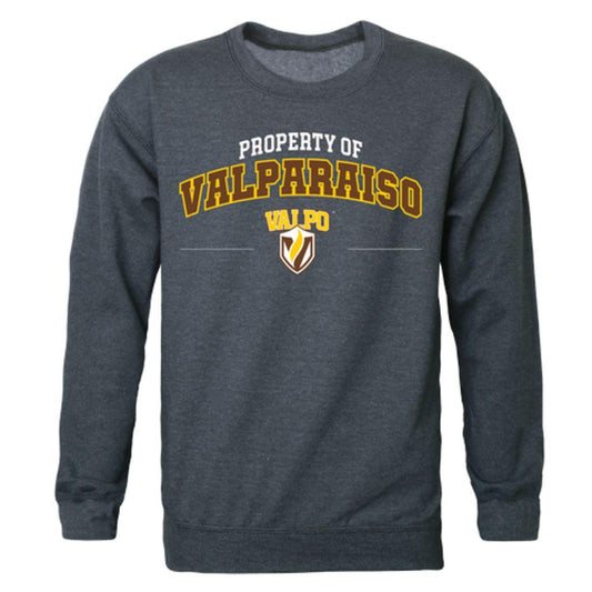 Valparaiso University Crusaders Property Crewneck Pullover Sweatshirt Sweater Heather Charcoal-Campus-Wardrobe
