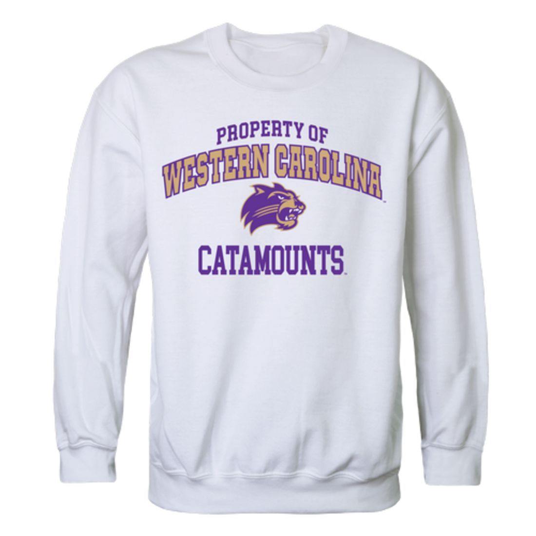 WCU Western Carolina University Catamounts Property Crewneck Pullover Sweatshirt Sweater White-Campus-Wardrobe