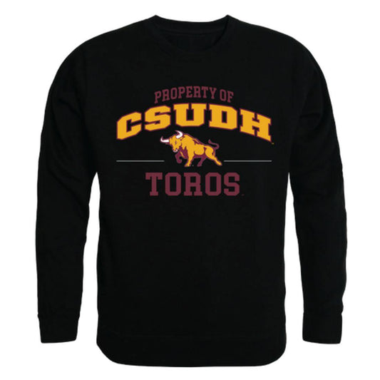 CSUDH California State University Dominguez Hills Toros Property Crewneck Pullover Sweatshirt Sweater Black-Campus-Wardrobe