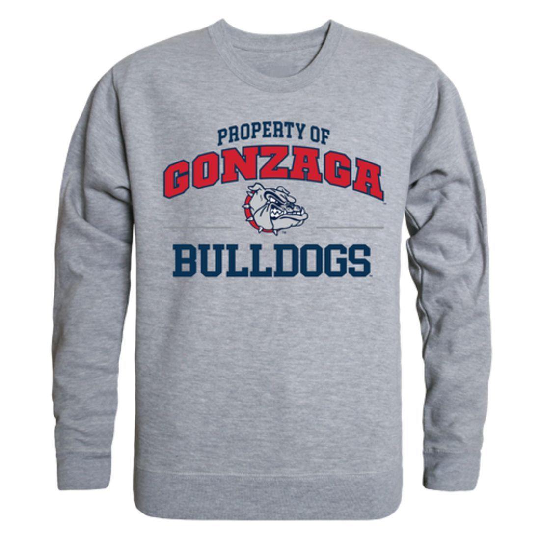 Gonzaga University Bulldogs Property Crewneck Pullover Sweatshirt Sweater Heather Grey-Campus-Wardrobe
