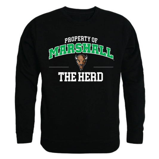 Marshall University Thundering Herd Property Crewneck Pullover Sweatshirt Sweater Black-Campus-Wardrobe