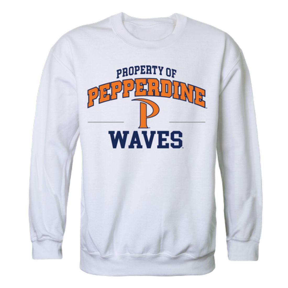 Pepperdine University Waves Property Crewneck Pullover Sweatshirt Sweater White-Campus-Wardrobe