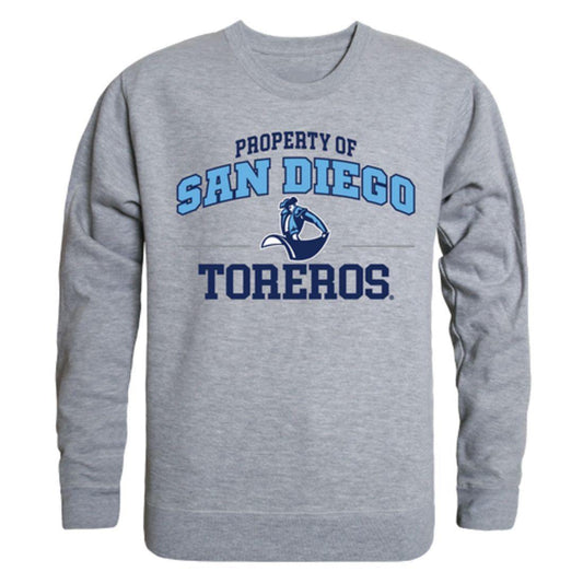 USD University of San Diego Toreros Property Crewneck Pullover Sweatshirt Sweater Heather Grey-Campus-Wardrobe