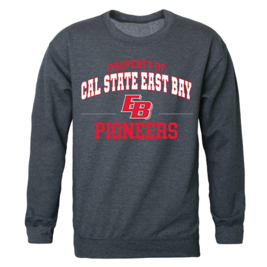 California State University East Bay Pioneers Property Crewneck Pullover Sweatshirt Sweater Heather Charcoal-Campus-Wardrobe